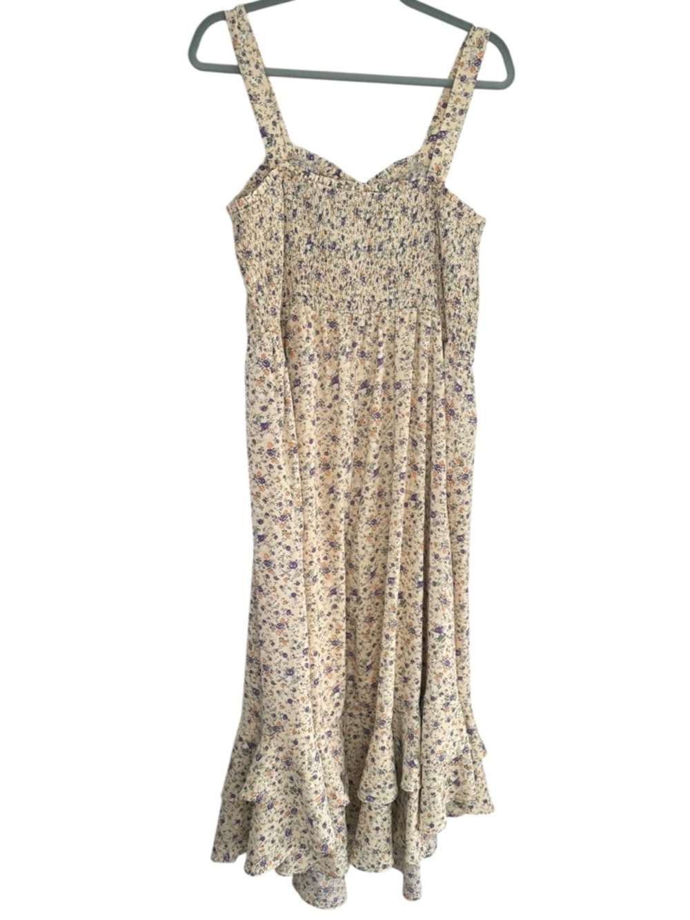 Grace Karin Floral Maxi Dress Boho Square Neck Sundress Garden Party 2XL Pastel - Picture 9 of 11